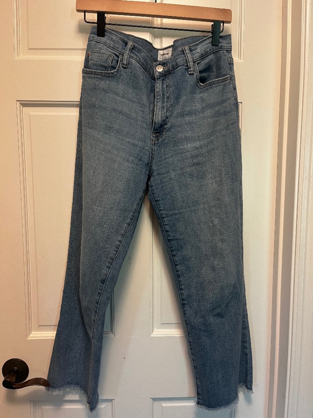 Hudson Noa Women’s Fray Hem Jeans Medium Blue Size 27